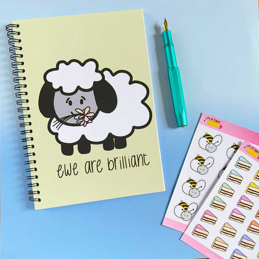 Ewe Are Brilliant A5 Wire Notebook
