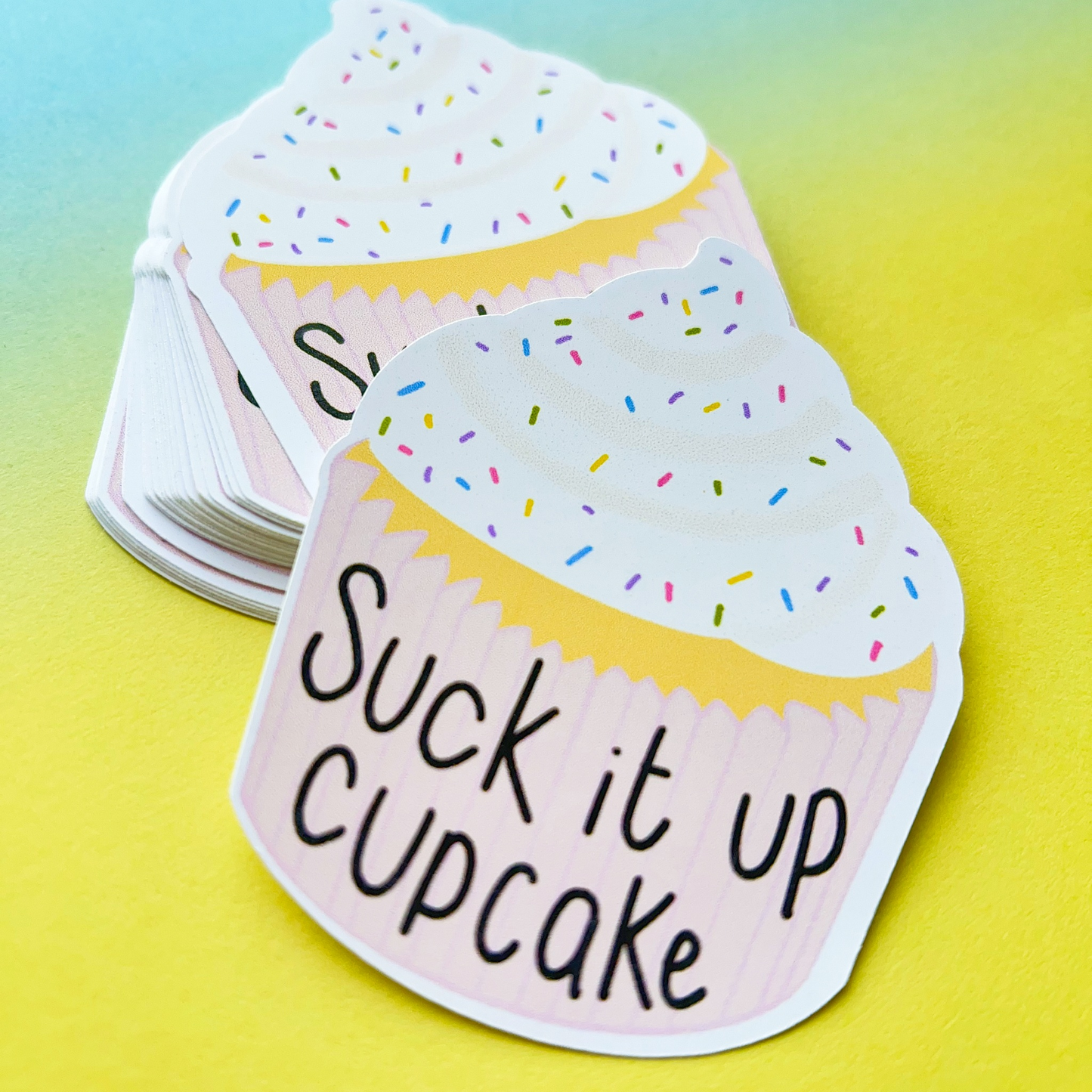 Suck It Up Cupcake Sticker