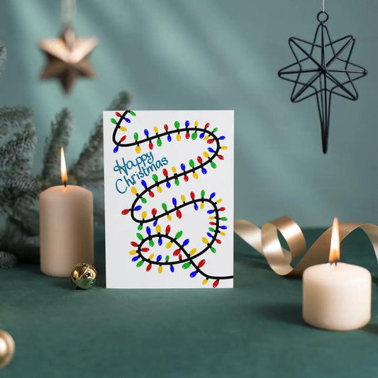 Fairy Light Christmas Card - Christmas Card