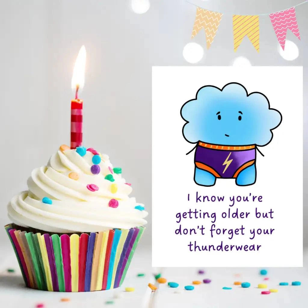 Thunderwear Blank Birthday Card